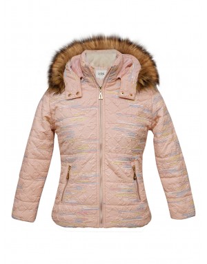 Girls Jacket Quilted Coral Reef